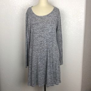 Discreet | Heathered Gray Long Sleeved Dress